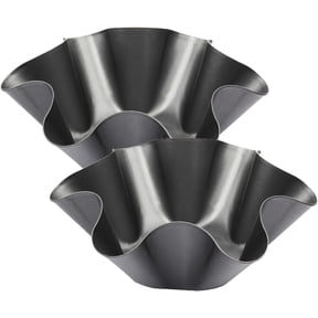 SENLLEO 2Pcs Nonstick Large Taco Shell Bowl – Carbon Steel Tortilla Maker Shell Pans Baking Molds Tostada for Frying Salad Bowls, 6inch or 8inch