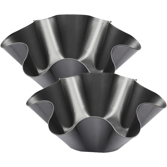 SENLLEO 2Pcs Nonstick Large Taco Shell Bowl – Carbon Steel Tortilla Maker Shell Pans Baking Molds Tostada for Frying Salad Bowls, 6inch or 8inch
