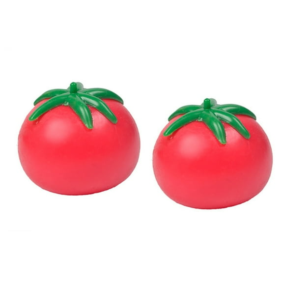 2Pcs Novel Simulation Fruit Venting Tomatoes Stress Relief Decompression Toys