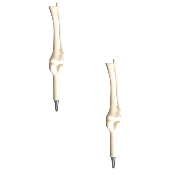 2Pcs Novelty Bone Shape Ballpoint Pens Ink Pen Finger Pen Doctor Pen Stationery Crazy Student 1Ml Pen