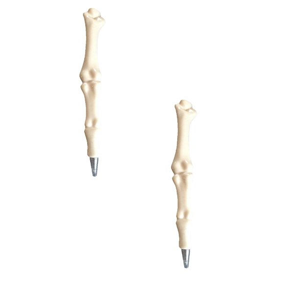 2Pcs Novelty Bone Shape Ballpoint Pens Ink Pen Finger Pen Doctor Pen Stationery Crazy Student 1Ml Pen