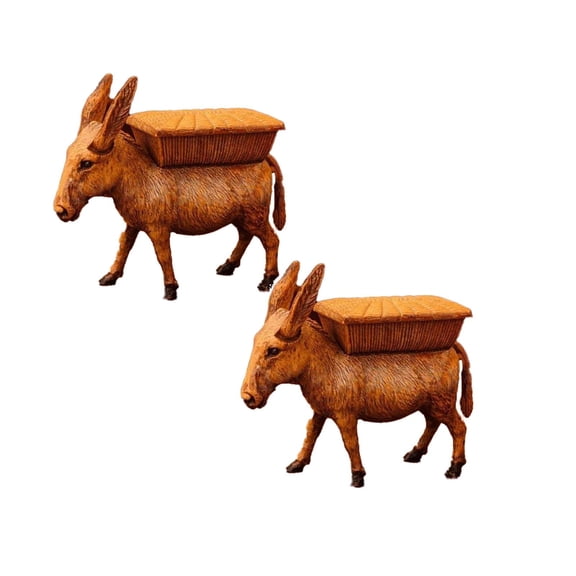 2Pcs Novelty Donkey Dispenser Hand Carved Style Resin Donkey Figurine Holder Funny Desk For Dad Father'S Day Event & Party