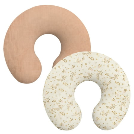 2Pcs Nursing Pillowcover Cotton Nursing Cover Hidden Zip Nursing Pillowcover Easy to Fit Nursing Cover Flexible Easy to Use Nursing Pillowcover Soft Nursing Cover for Baby