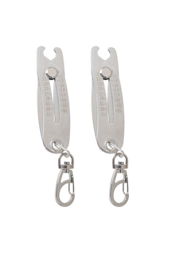 2Pcs Nut and Bolts Thread Gauge Identifier Thread Size Checker Keychains for Fast Accurate Measurement Bolts Size Finder