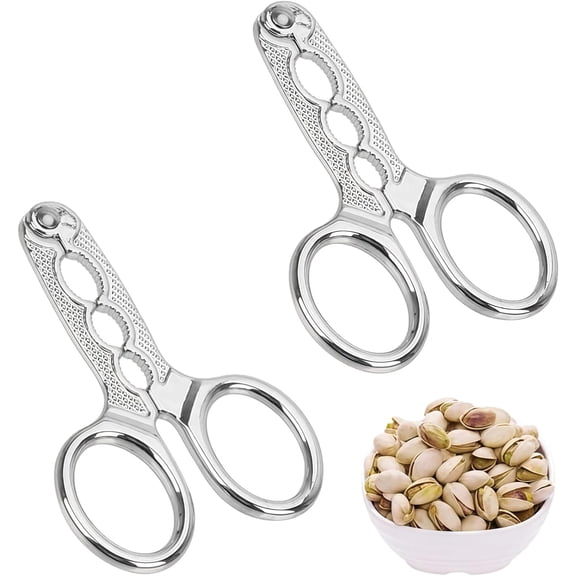 2Pcs Nutcrackers for Nuts, Stainless Steel Nuts Pistachio Sheller Opener Kitchen Tools, Nutcracker Multi-Function Walnut Pine Sheller Opener Nut Crackers, Specialty Tools and Gadgets