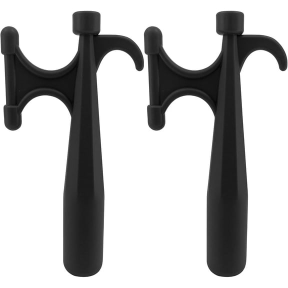 2Pcs Nylon Boat Hook Floating,Hook for Extension Pole,Unbreakable,Durable,Rust-Resistant Boat Hook Replacement Attachment Replacement Boat Hook End for Mooring Yacht Boat Kayak,Black