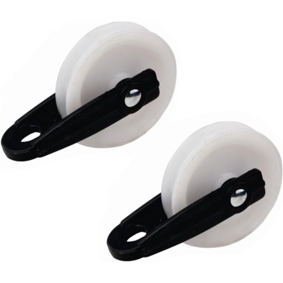 2Pcs Nylon Clothesline Pulley, Outdoor Puller Rope Pulley, Wire Rope Pulley for Outdoor Clotheslines