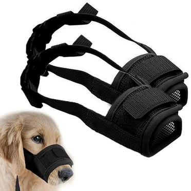 2Pcs Nylon Mesh Breathable Dog Mouth Cover, Dog Muzzle with Adjustable Straps，Pet Mouth Cover, to Prevent Biting and Screaming to Prevent Accidental Eating