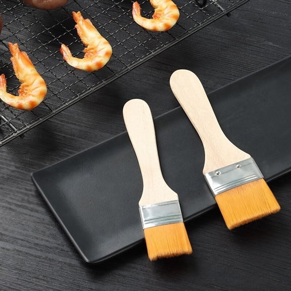 2Pcs Nylon Pastry Brush for Baking and Cooking with Heat Resistant Bristles