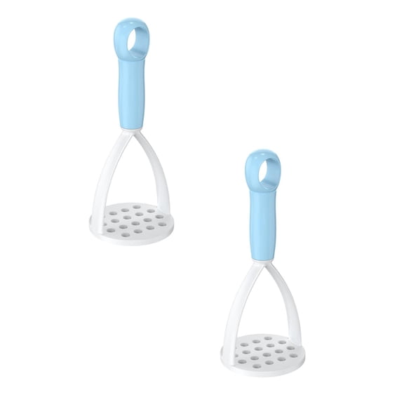 2Pcs Nylon Potato Masher Baby Supplement Silicone Ricer Press Blender Crusher with Non-Stick Handle Nonstick Potato Ricer for Mashing Root Vegetables, Avocadoes, Apples, And Nuts,