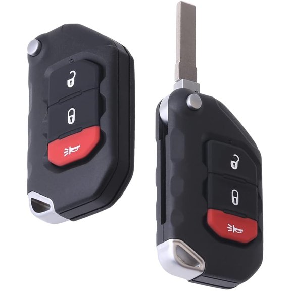 2Pcs OHT1130261 Car Key Fob Keyless Control Entry Remote 3 Button Vehicles Replacement Compatible with Wrangler Gladiator 68416782AA