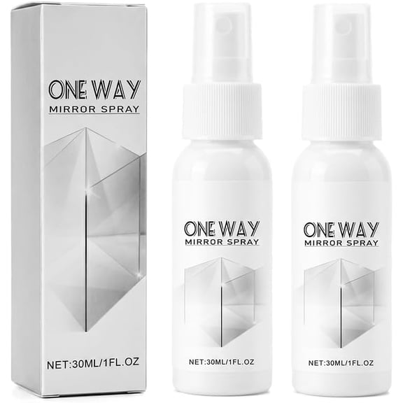 2Pcs ONE WAY MIRROR SPRAY, DIY Reflective Mirror Effect Paint for Glass - Privacy Window Spray and Craft Mirrorization Liquid Coating