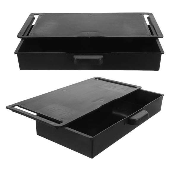2Pcs Office Desk Drawer Organizer with Smooth Slide and No Drill Setup for Workspace