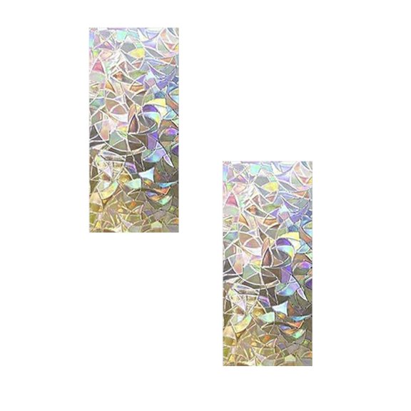 2Pcs Office Light Window Window Privacy One Static Way Glass Transmitting Stickers Glueless Horizontal Home Wall Stickers Wall Stickers