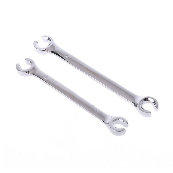 2Pcs Oil Pipe Flare Nut Wrench Spanner Set of Keys Multitools High Torque Hand Tool Brake Wrench for Car Repair