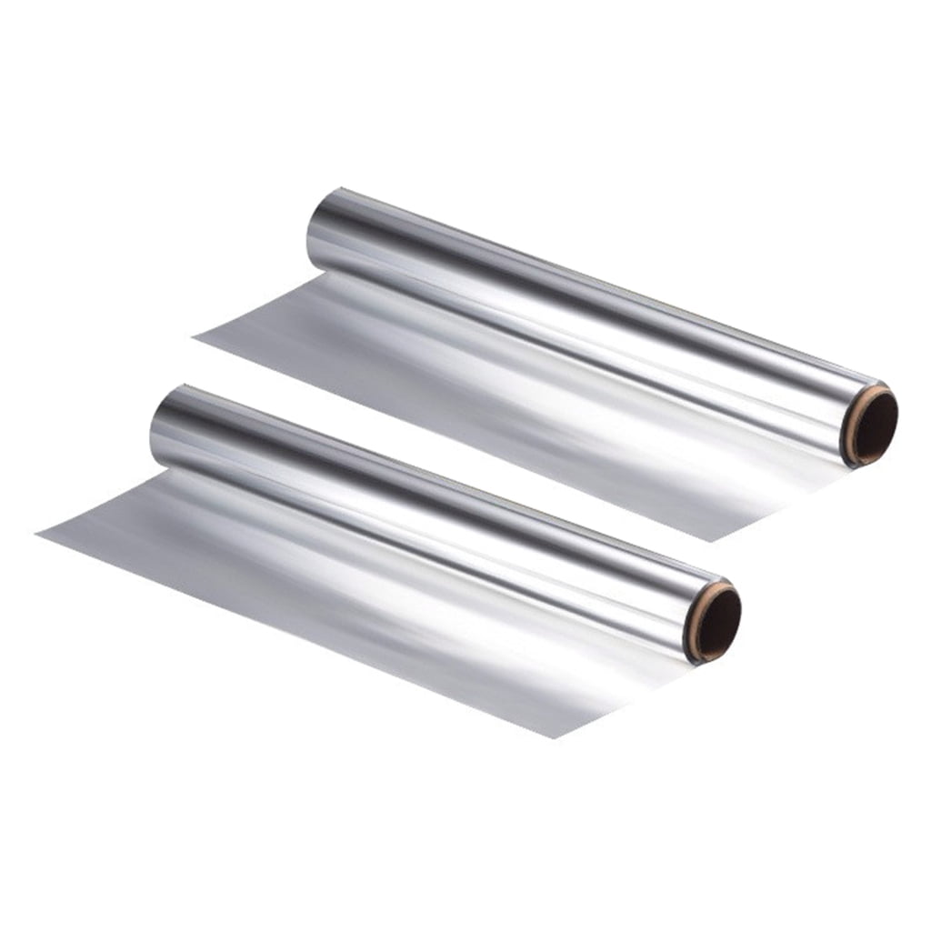 2Pcs Oil Proof Aluminum Foil Paper with Cutter Edges for Clean Baking Experience