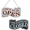 thumbnail image 1 of 2Pcs Open Closed Wooden Signs Come in Sign Store Hanging Sign for Coffee Bar 9.84x5.12inch, 1 of 9