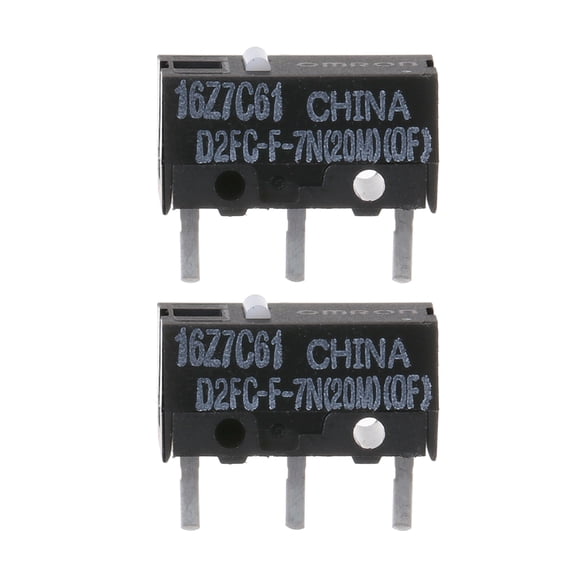 2Pcs Original Mouse Micro Switch Micro Button White Dot D2FC-F-7N Switches