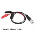 2Pcs Oscilloscope Test Probe Cable BNC Male Plug Q9 to Dual Clip 0.5m