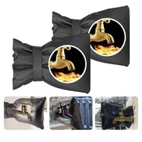 2Pcs Outdoor Faucet Covers for Winter, 7.1''W x 9.8''H Faucet Cover Freeze Protection, Reusable Faucet Cover Socks for Various Faucet Spigot, Pipe, Garden Hose Bib (Black)