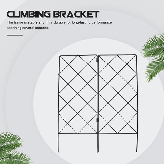 2-Pack Black Plant Climbing Support Stands with Ties for Garden Vines and Indoor Plants