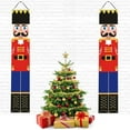 thumbnail image 1 of 2Pcs Outdoor Indoor Christmas Banner Knight Soldier Model Nutcracker Banners For Front Porch Garden Home Holiday Xmas Party Decoration, 1 of 7