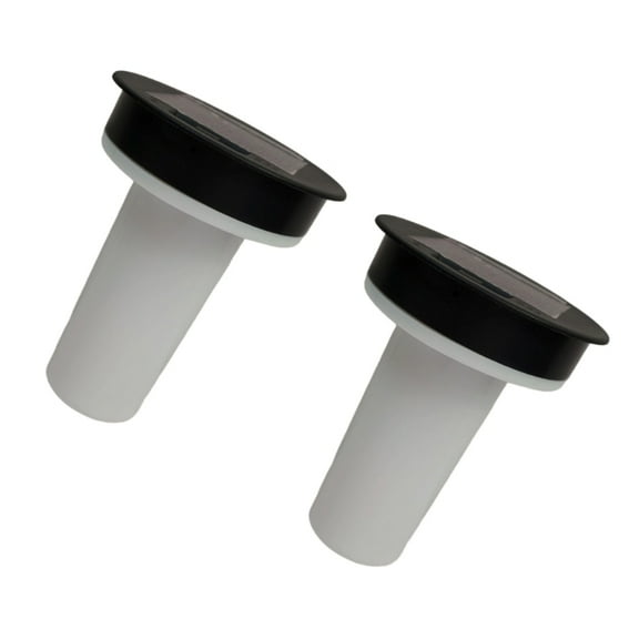2Pcs Outdoor LED Garden Light Solar Light Replacement Top with Flickering Flame for Patio, Outdoor, Yard, Lawn