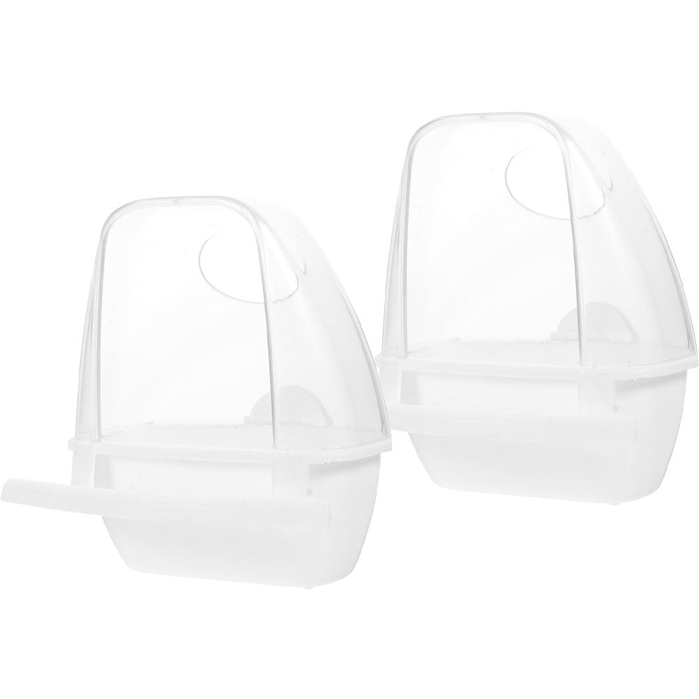 2Pcs Outdoor Parrot Hanging Feeder Bird Food Feeding Container Birdcage Accessory