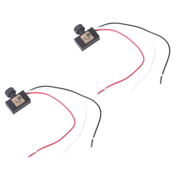 2Pcs Outdoor Photocell Light Sensors Switches Automatic On/Off Control Lighting Switches for Solar Lights Street Lamps