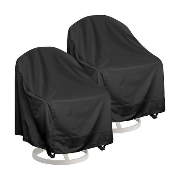 2Pcs Outdoor Rotating For Leisure Chair Cover Waterproof Furniture Protective Cover