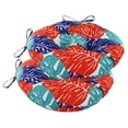 thumbnail image 1 of 2Pcs Outdoor Round Chair Cushions With Ties, Water Repellent Tufted Patio Seat Cushions, Thick Bistro Chair Pads For Garden, Dining, Bar Stool 15.0X3.1", 1 of 7