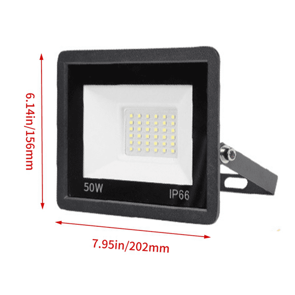 2Pcs Outdoor Security Lights 50W Super Bright PIR LED Light with External Power IP66 Waterproof Floodlight