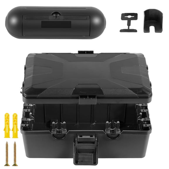 2Pcs Outdoor Waterproof Electrical Box Large and Small Heavy Duty Extension Cord Cover Plastic Electrical Connection Safety Box for Protect Outlet Plug Socket