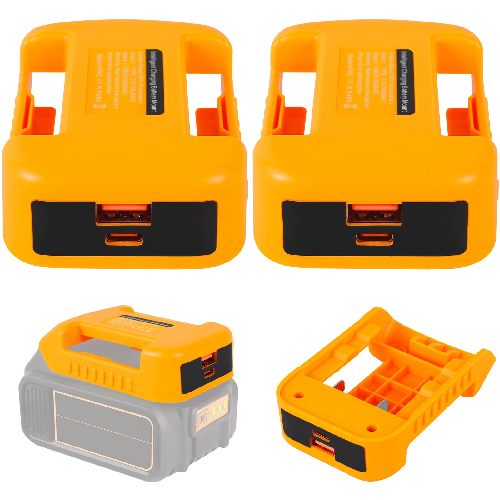 2Pcs Output USB Port Battery Adapter Compatible with M18 18V Battery