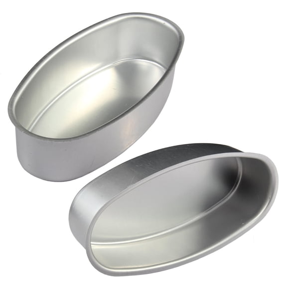 2Pcs Oval Shape Cake Pans NonStick Aluminum Cheese Cake Molds Bakewares Bakings Tool for Kitchen, Bakeries