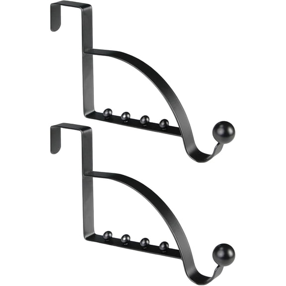 2Pcs Over The Door Hook Door Hanger Hook Rack Door Coat Hanger Over Door Coat Rack for Bathroom Behind Back of Door