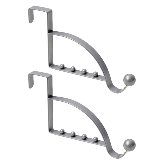 2Pcs Over The Door Hooks Hanger Sturdy Valet Hooks Mounted Storage Organizers Rack for Clothes Coats Towels Hats