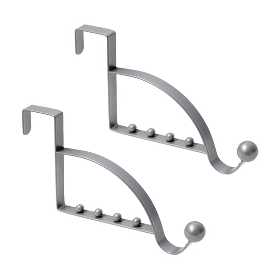 2Pcs Over The Door Hooks Hanger Sturdy Valet Hooks Mounted Storage Organizers Rack for Clothes Coats Towels Hats
