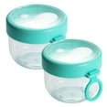 thumbnail image 1 of 2Pcs Overnight Oats Containers with Lids Spoon 20 oz, Portable Plastic Yogurt Jars, Breakfast Cups for Adults, Meal Prep Oatmeal Jars for Milk Cereal Fruit Snack, 1 of 8