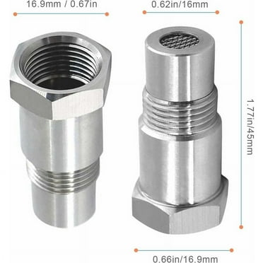 2Pcs Oxygen Extender Sensor Extension Spacer For Cars Engine Exhaust Systems M18 x1.5, 45mm Lambda Probe