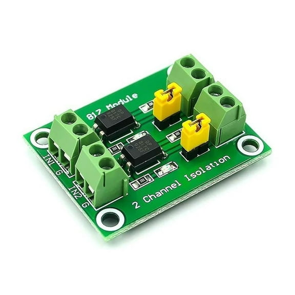 2Pcs PC817 Optocoupler Isolation Board Module 3.6-30V Voltage Converter With For sweater Cap, For Low Potential Output Control PCB 2/4/8 Channel(2 Channel)