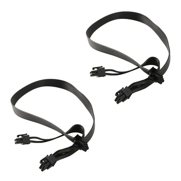 2Pcs PCI Express 8Pin to Dual 6+2Pin Power Supply Cable PCIe 8 Pin 1 to 2 Spliter Cable for RM/HX/-M Series