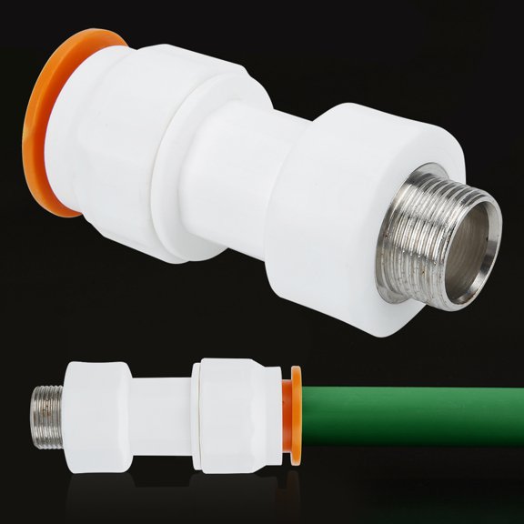 2Pcs PPR Plastic Straight Connector Water Pipe Fitting Accessories 25mm to G3/4in Male Thread