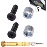 2Pcs PS5 SSD Screw and 2Pcs Ring Replacement and 1Pcs 5-in-1 Multifunctional Small Screwdriver for Sony PS5