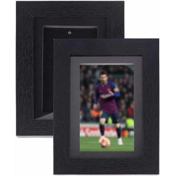 2Pcs PSA Graded Card Display Frame Black Trading Card Display Frame Wall Mounted Comic Card Display Box for Baseball Football Basketball Card 6.14x8.2 Inch 1 Card Black