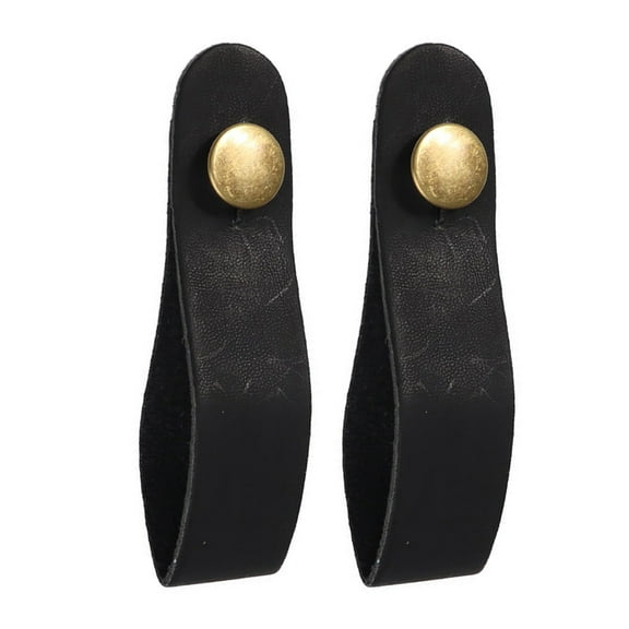 2Pcs PU Leather Guitar Headstock Strap Tie Guitar Neck Strap Buttons Headstock Adapter for Acoustic Electric Ukuleles