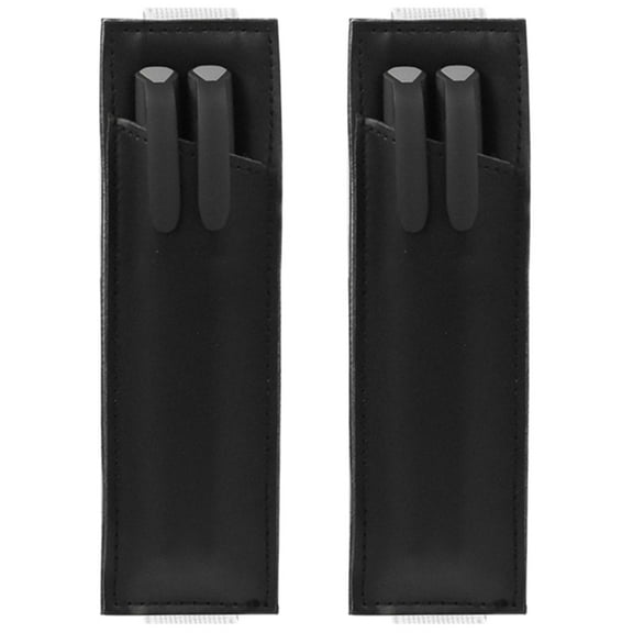 2Pcs PU Leather Pen Holder with Adjustable Elastic Band Leather Pen Sleeve for Hardcover Notebook Planner Journal Folder