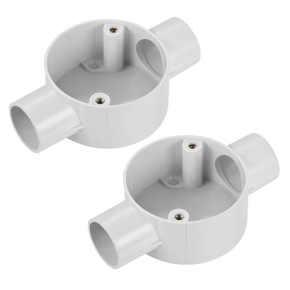 2Pcs Conduit Box Junction Box 2 Way 25mm M4 x 0.7 Waterproof Electronic Projects