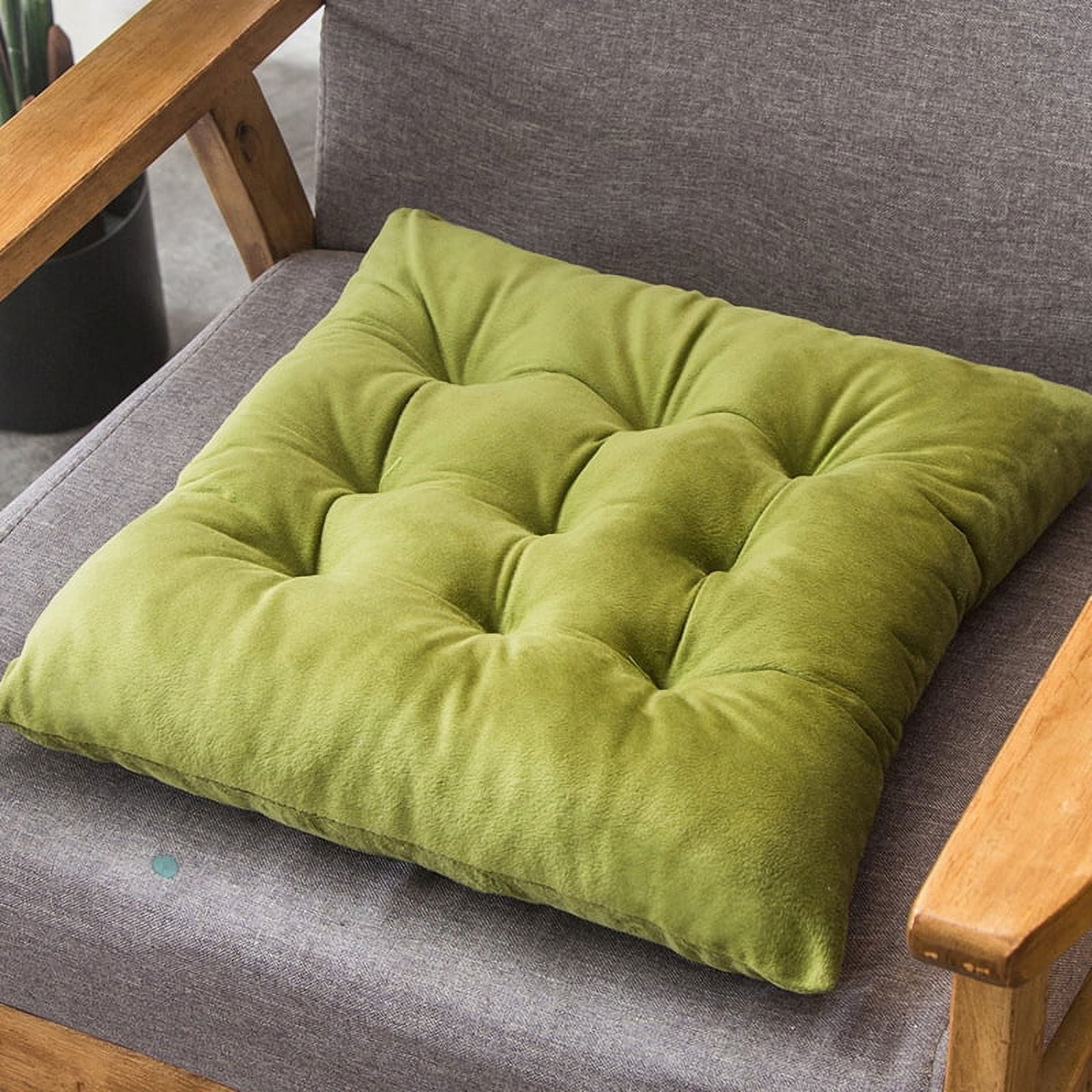 Green velvet 2025 chair cushion