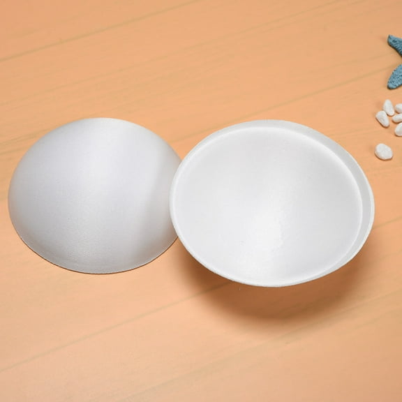 2Pcs Pads for No Steel Ring Bra Sports Underwear Matching Sponge Pad Removable Insert Chest Pad Women (One Size, White)